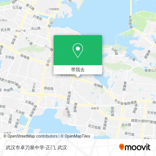 武汉市卓刀泉中学-正门地图