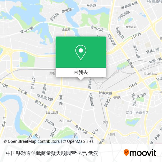 中国移动通信武商量贩天顺园营业厅地图