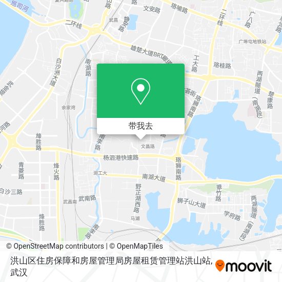 洪山区住房保障和房屋管理局房屋租赁管理站洪山站地图