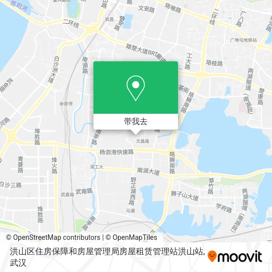 洪山区住房保障和房屋管理局房屋租赁管理站洪山站地图
