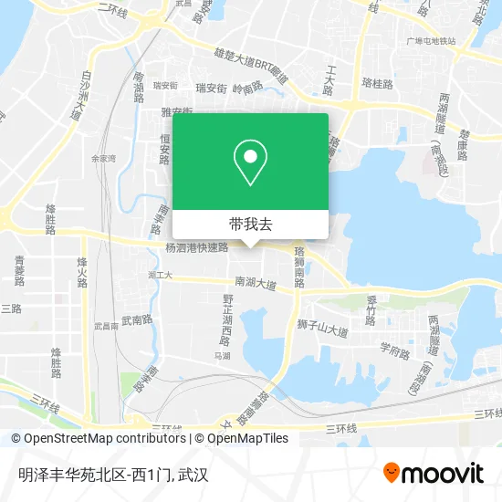 明泽丰华苑北区-西1门地图