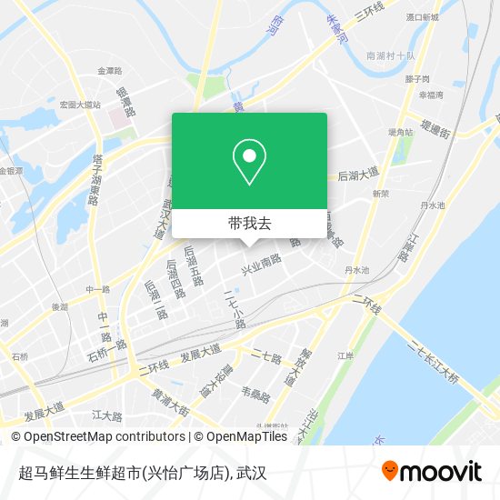超马鲜生生鲜超市(兴怡广场店)地图