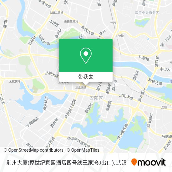 荆州大厦(原世纪家园酒店四号线王家湾J出口)地图
