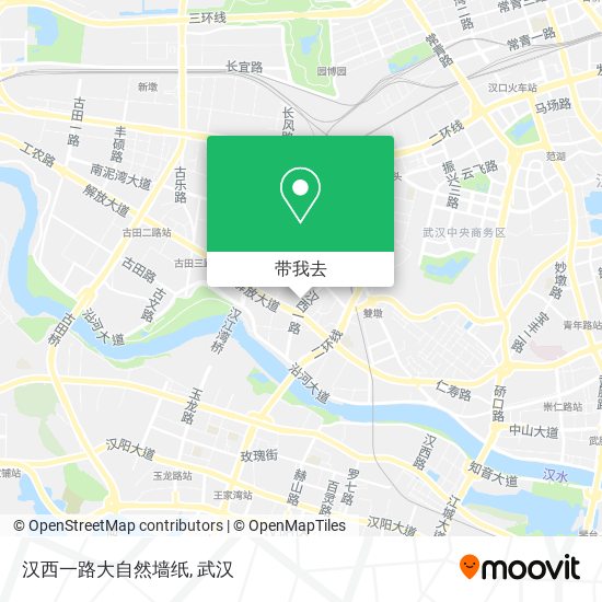 汉西一路大自然墙纸地图