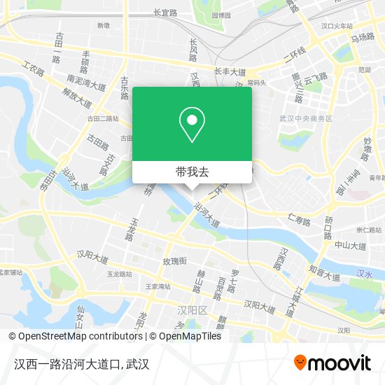 汉西一路沿河大道口地图