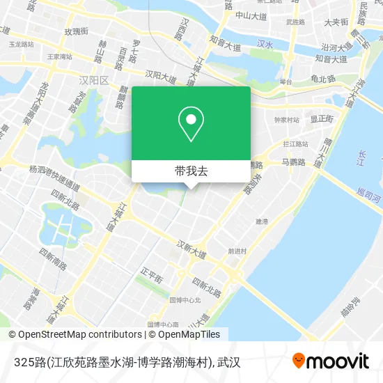 325路(江欣苑路墨水湖-博学路潮海村)地图