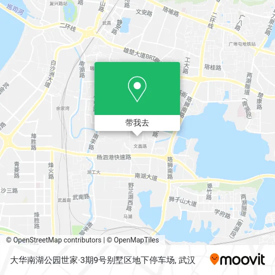 大华南湖公园世家·3期9号别墅区地下停车场地图