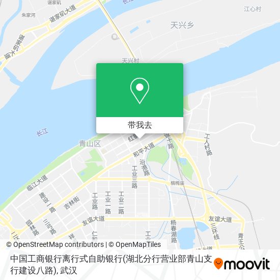 中国工商银行离行式自助银行(湖北分行营业部青山支行建设八路)地图