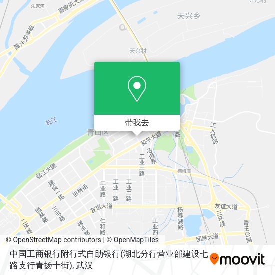 中国工商银行附行式自助银行(湖北分行营业部建设七路支行青扬十街)地图