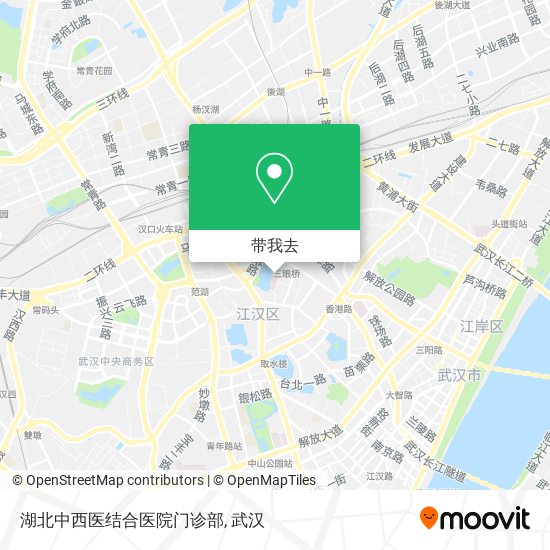 湖北中西医结合医院门诊部地图