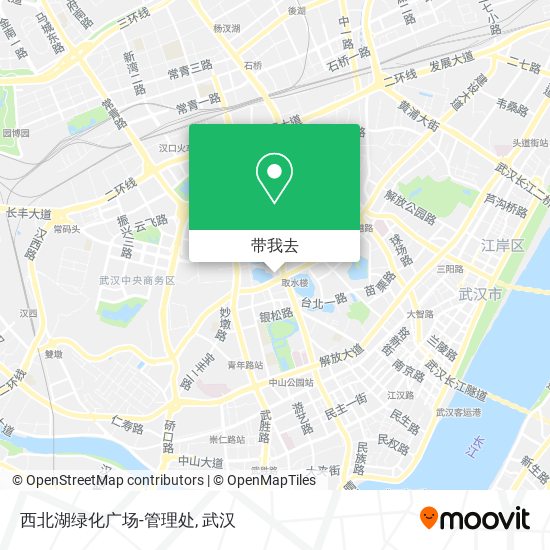 西北湖绿化广场-管理处地图
