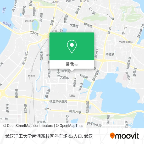 武汉理工大学南湖新校区停车场-出入口地图