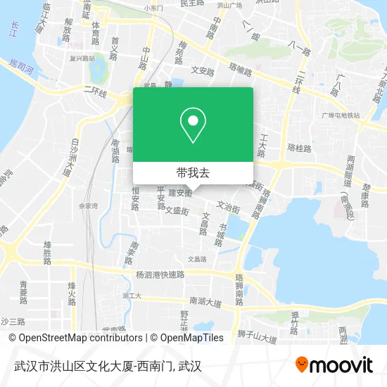 武汉市洪山区文化大厦-西南门地图