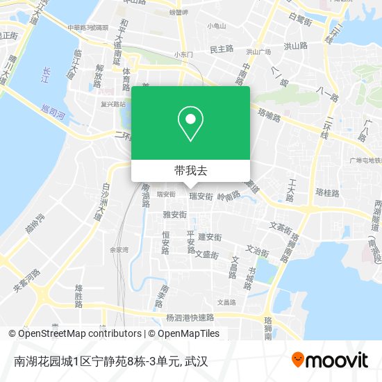 南湖花园城1区宁静苑8栋-3单元地图