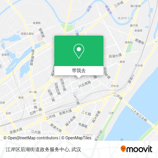 江岸区后湖街道政务服务中心地图