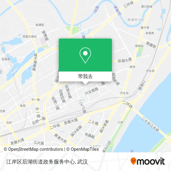 江岸区后湖街道政务服务中心地图