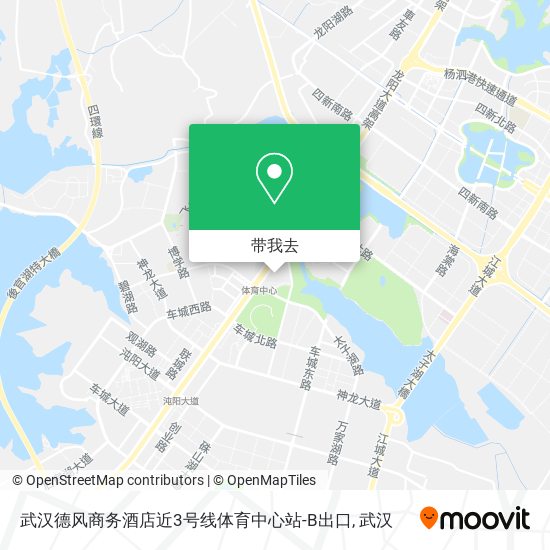 武汉德风商务酒店近3号线体育中心站-B出口地图