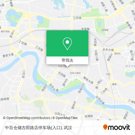 中百仓储古田路店停车场(入口)地图
