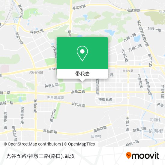 光谷五路/神墩三路(路口)地图