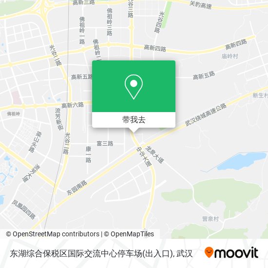 东湖综合保税区国际交流中心停车场(出入口)地图