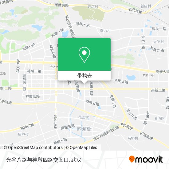 光谷八路与神墩四路交叉口地图