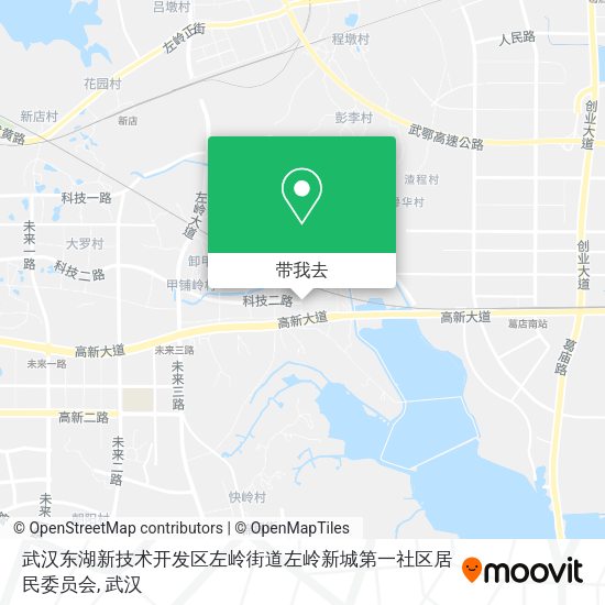 武汉东湖新技术开发区左岭街道左岭新城第一社区居民委员会地图