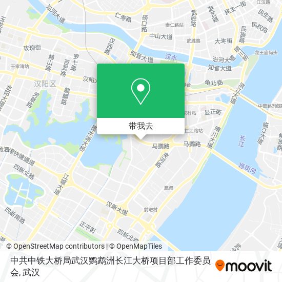 中共中铁大桥局武汉鹦鹉洲长江大桥项目部工作委员会地图