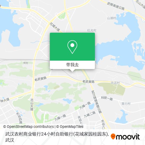 武汉农村商业银行24小时自助银行(花城家园桂园东)地图