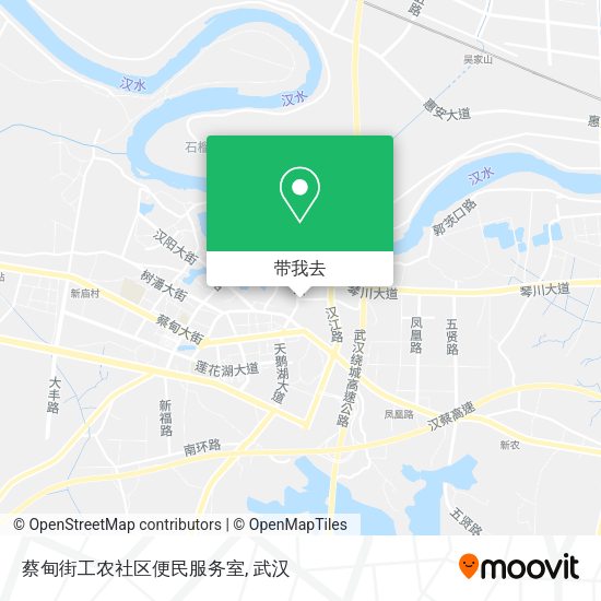 蔡甸街工农社区便民服务室地图