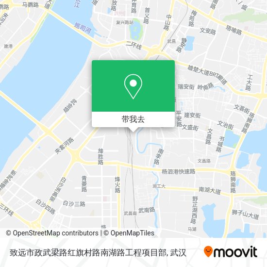 致远市政武梁路红旗村路南湖路工程项目部地图