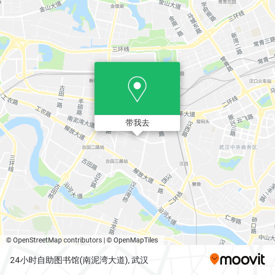 24小时自助图书馆(南泥湾大道)地图
