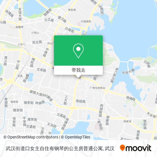 武汉街道口女主自住有钢琴的公主房普通公寓地图