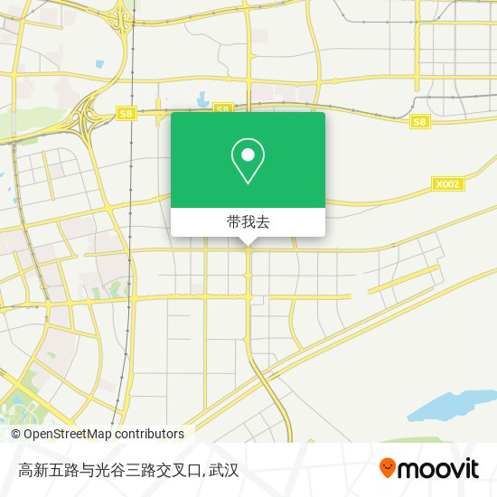 高新五路与光谷三路交叉口地图