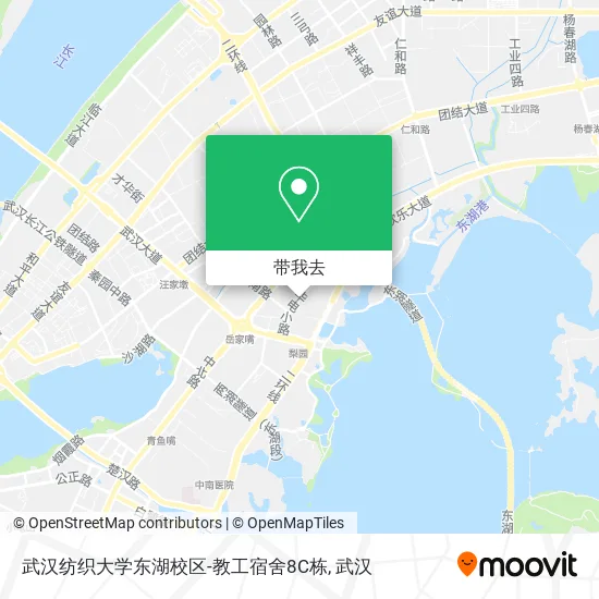武汉纺织大学东湖校区-教工宿舍8C栋地图