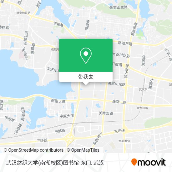 武汉纺织大学(南湖校区)图书馆-东门地图