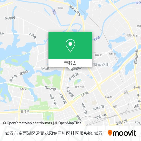 武汉市东西湖区常青花园第三社区社区服务站地图