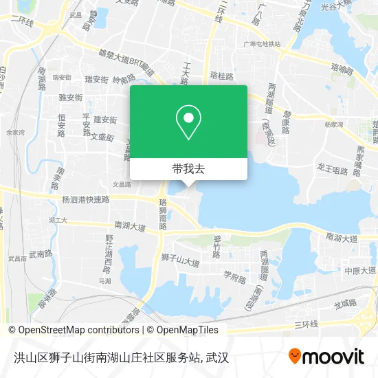 洪山区狮子山街南湖山庄社区服务站地图