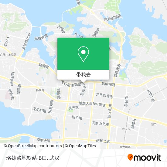 珞雄路地铁站-B口地图