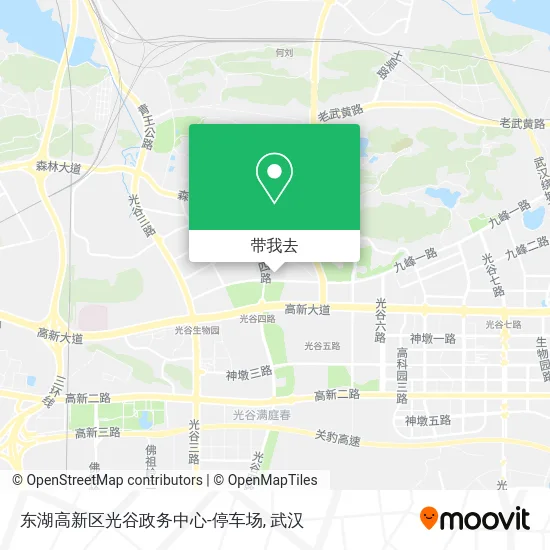 东湖高新区光谷政务中心-停车场地图