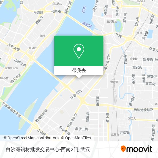 白沙洲钢材批发交易中心-西南2门地图
