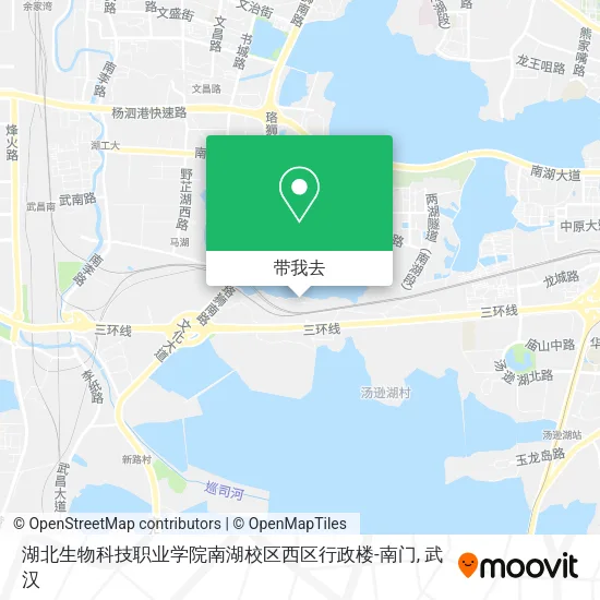 湖北生物科技职业学院南湖校区西区行政楼-南门地图
