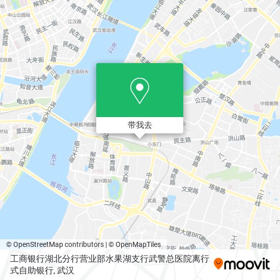 工商银行湖北分行营业部水果湖支行武警总医院离行式自助银行地图