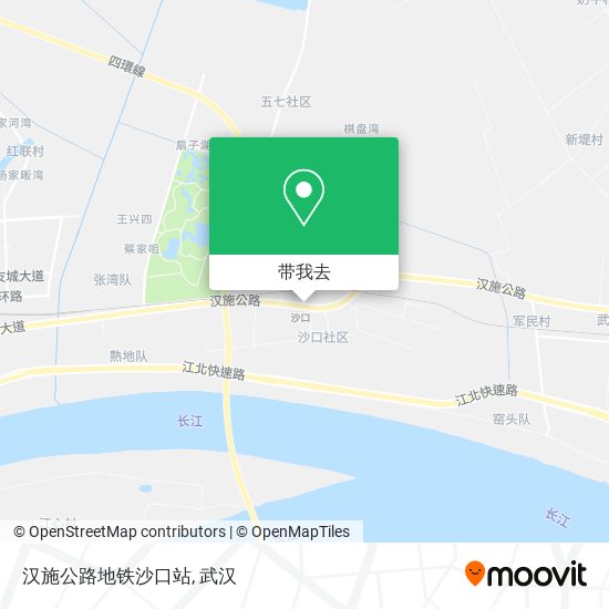 汉施公路地铁沙口站地图
