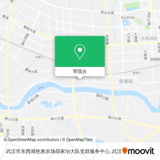 武汉市东西湖慈惠农场胡家坮大队党群服务中心地图