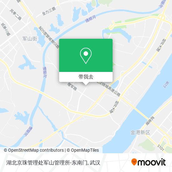 湖北京珠管理处军山管理所-东南门地图