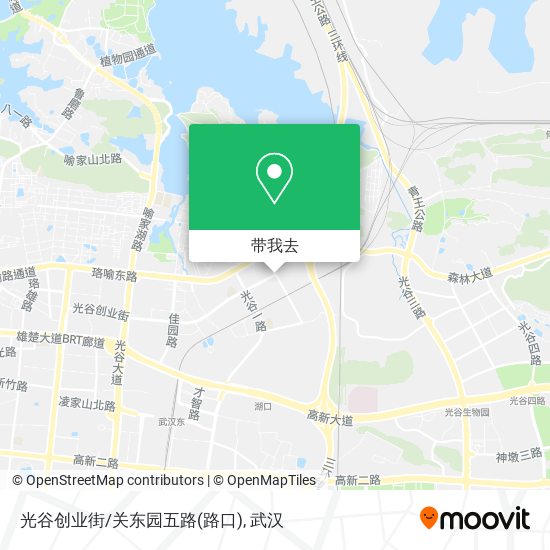 光谷创业街/关东园五路(路口)地图