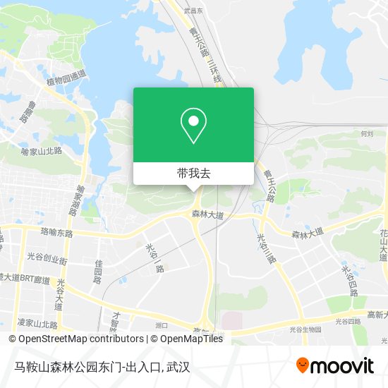 马鞍山森林公园东门-出入口地图