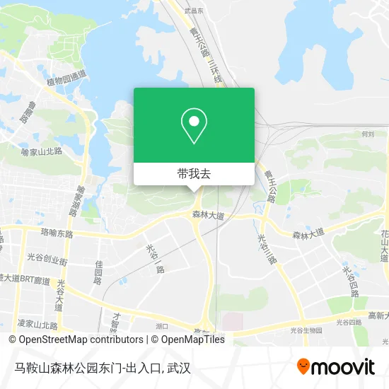 马鞍山森林公园东门-出入口地图