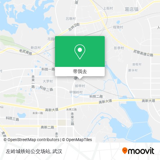 左岭城铁站公交场站地图