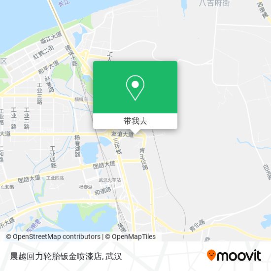 晨越回力轮胎钣金喷漆店地图